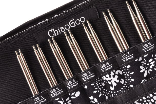 Chiagoo 5" Interchangeable Knitting Needle Set