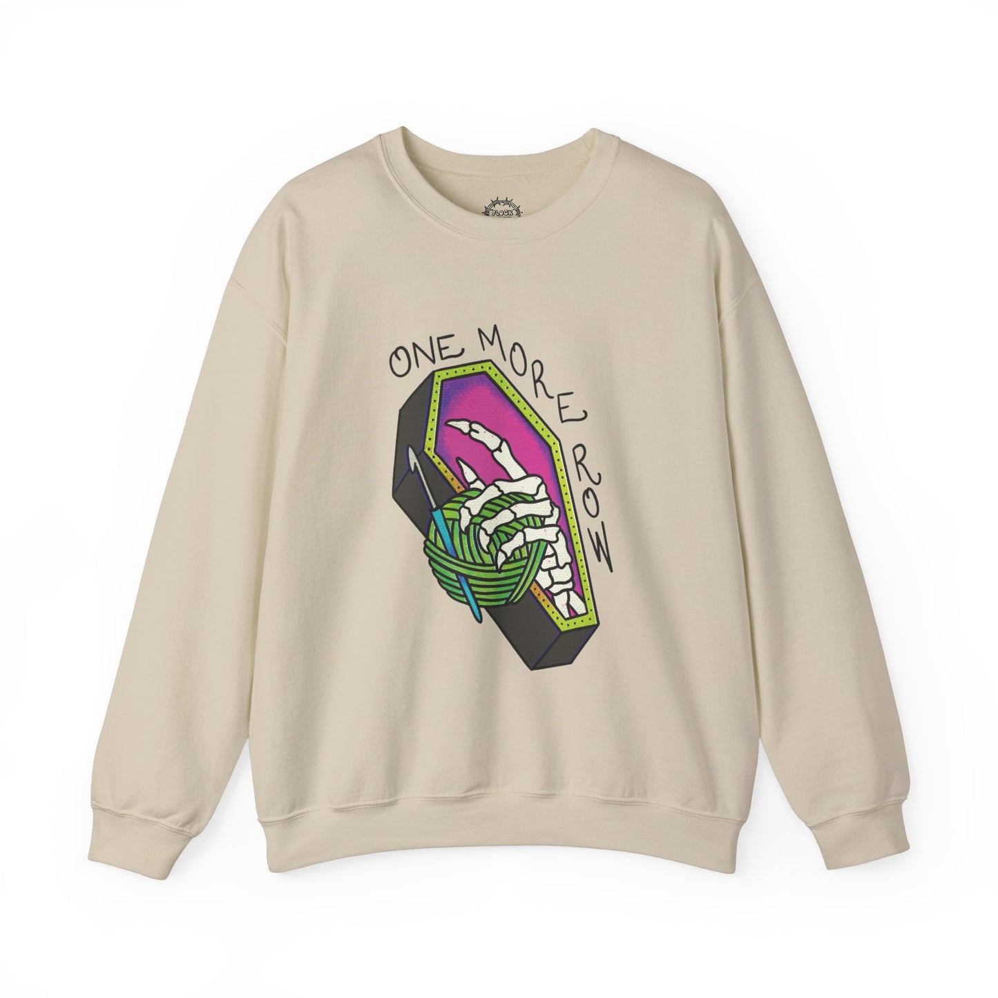 One More Row Crewneck | Cozy Sweatshirt for Yarn Lovers