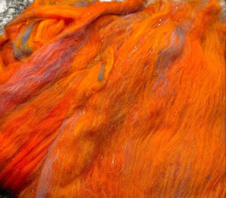 Hand Dyed and Blended Fiber Batts