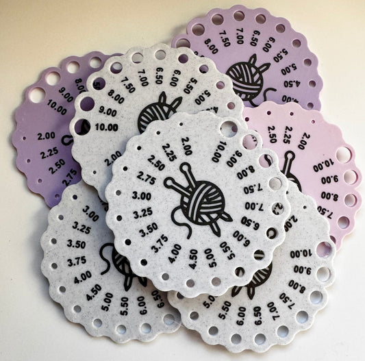 Knitting Needle Gauge Card | Measure Needles with Ease