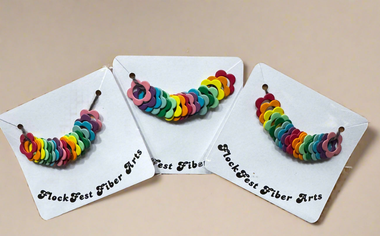 Flower stitch markers