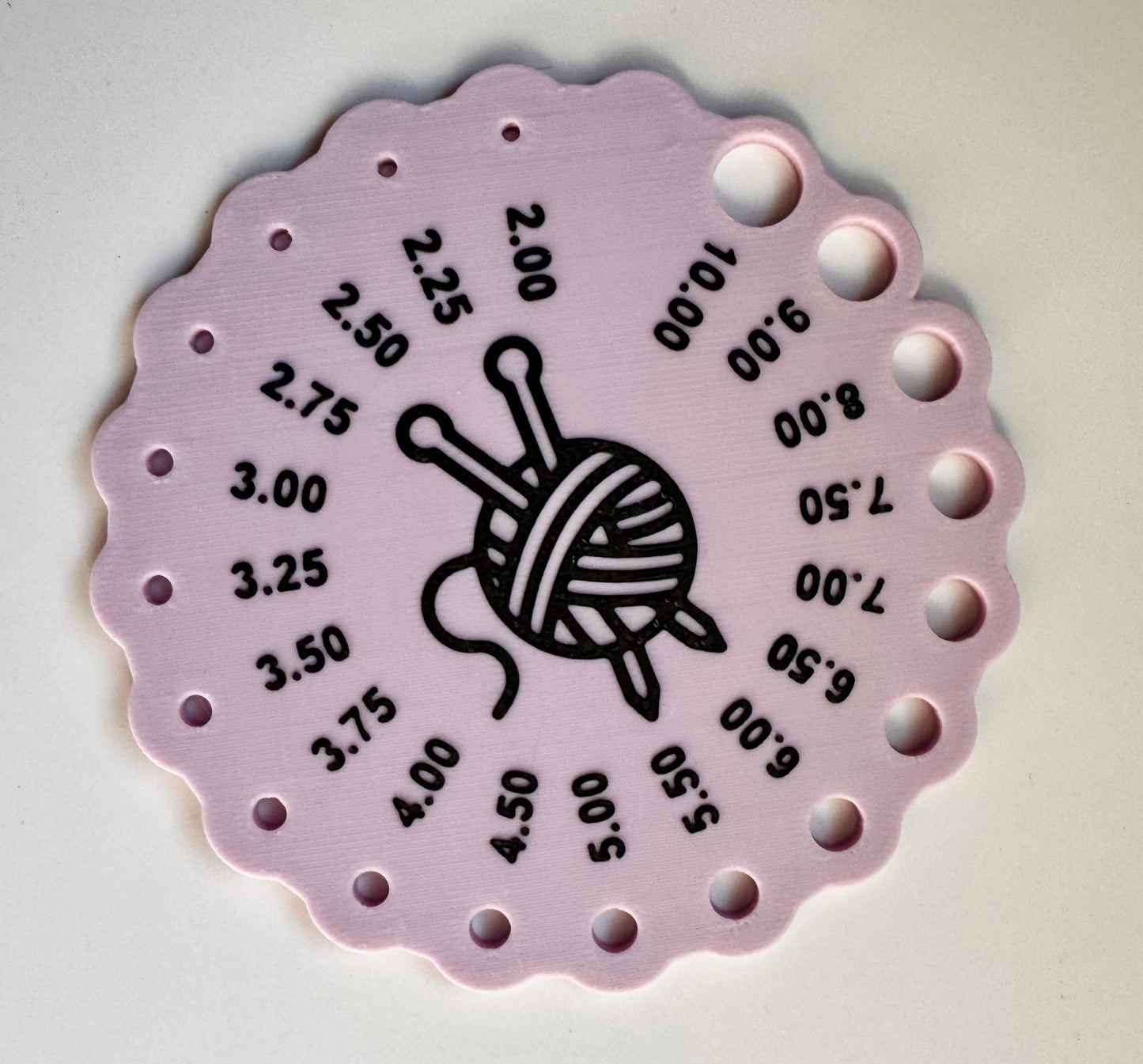 Knitting Needle Gauge Card | Measure Needles with Ease
