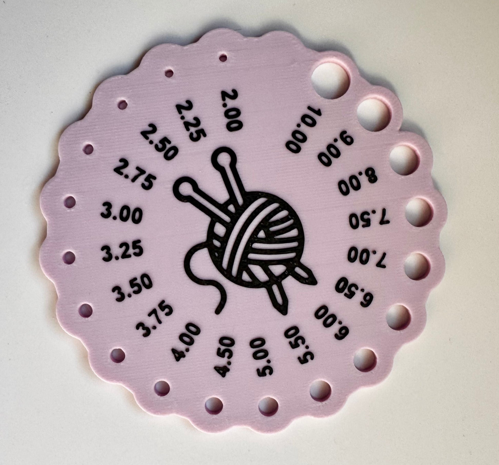Knitting Needle Gauge Card | Measure Needles with Ease
