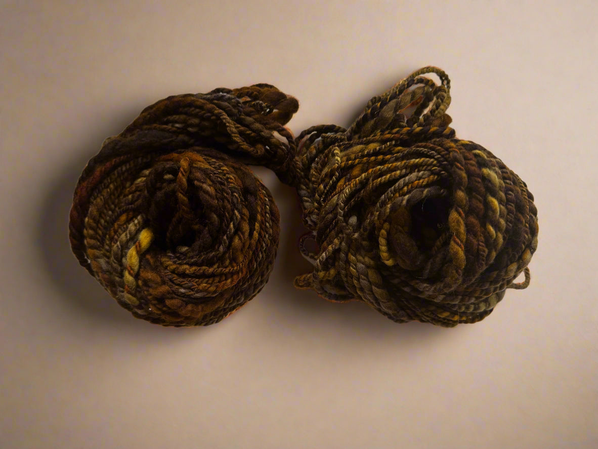 Hand Spun Clay Yarn | Aran Weight Superfine Merino
