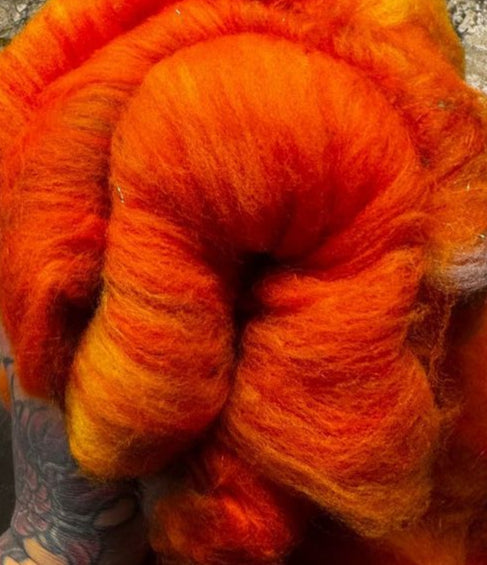Hand Dyed and Blended Fiber Batts