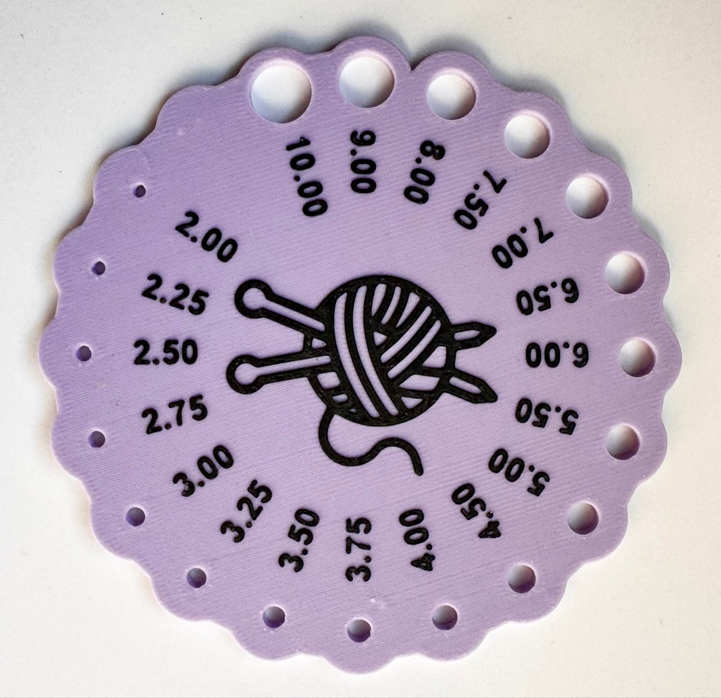 Knitting Needle Gauge Card | Measure Needles with Ease