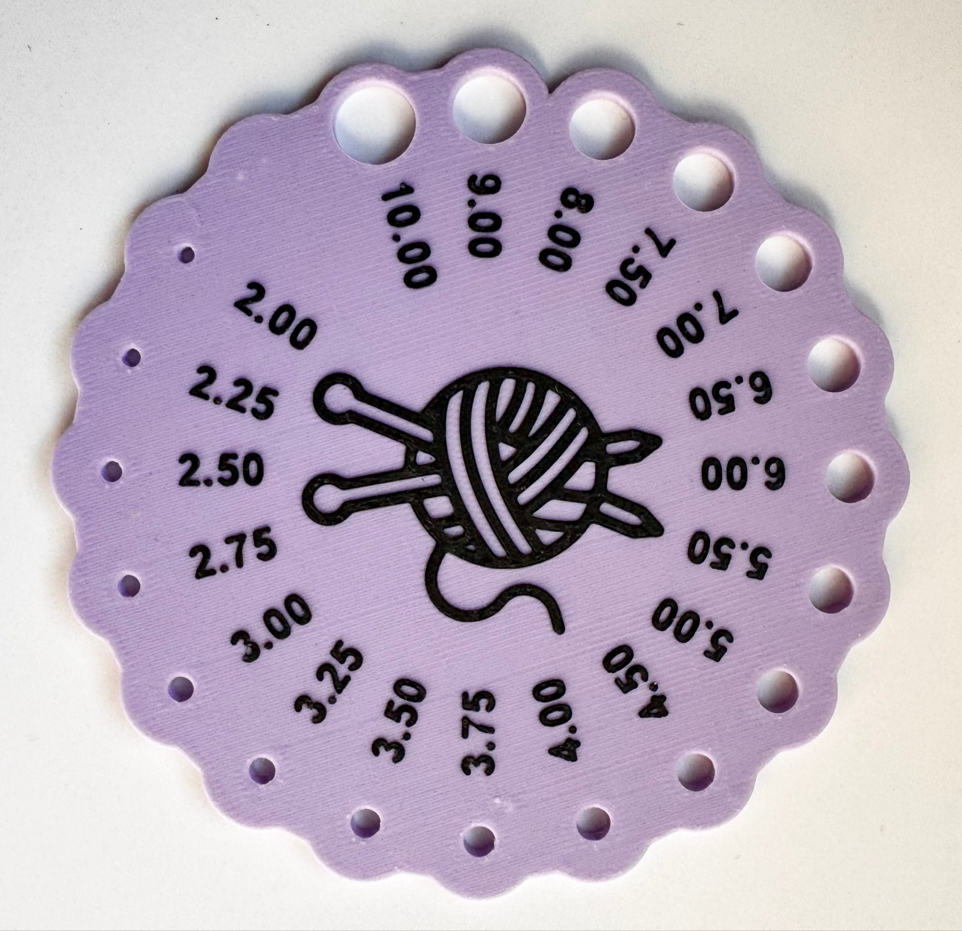 Knitting Needle Gauge Card | Measure Needles with Ease