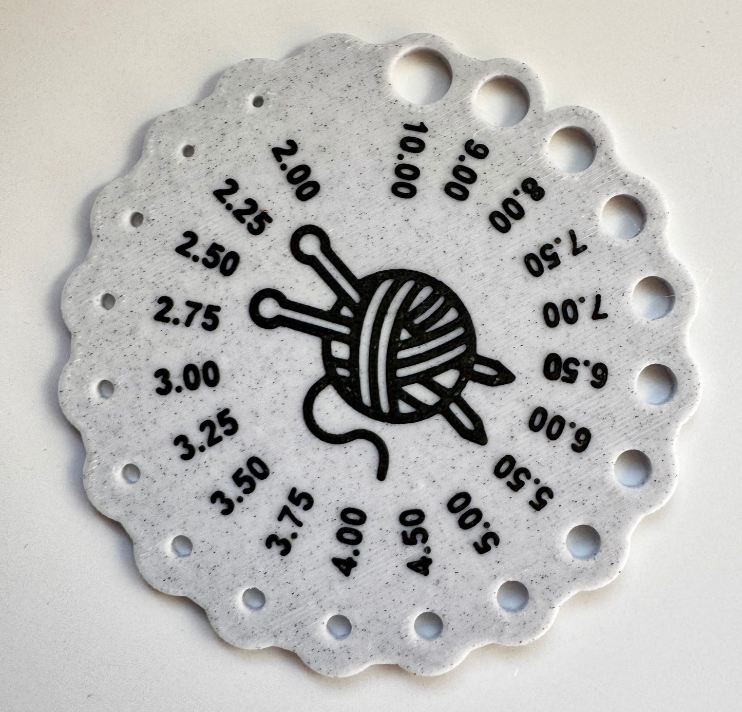 Knitting Needle Gauge Card | Measure Needles with Ease