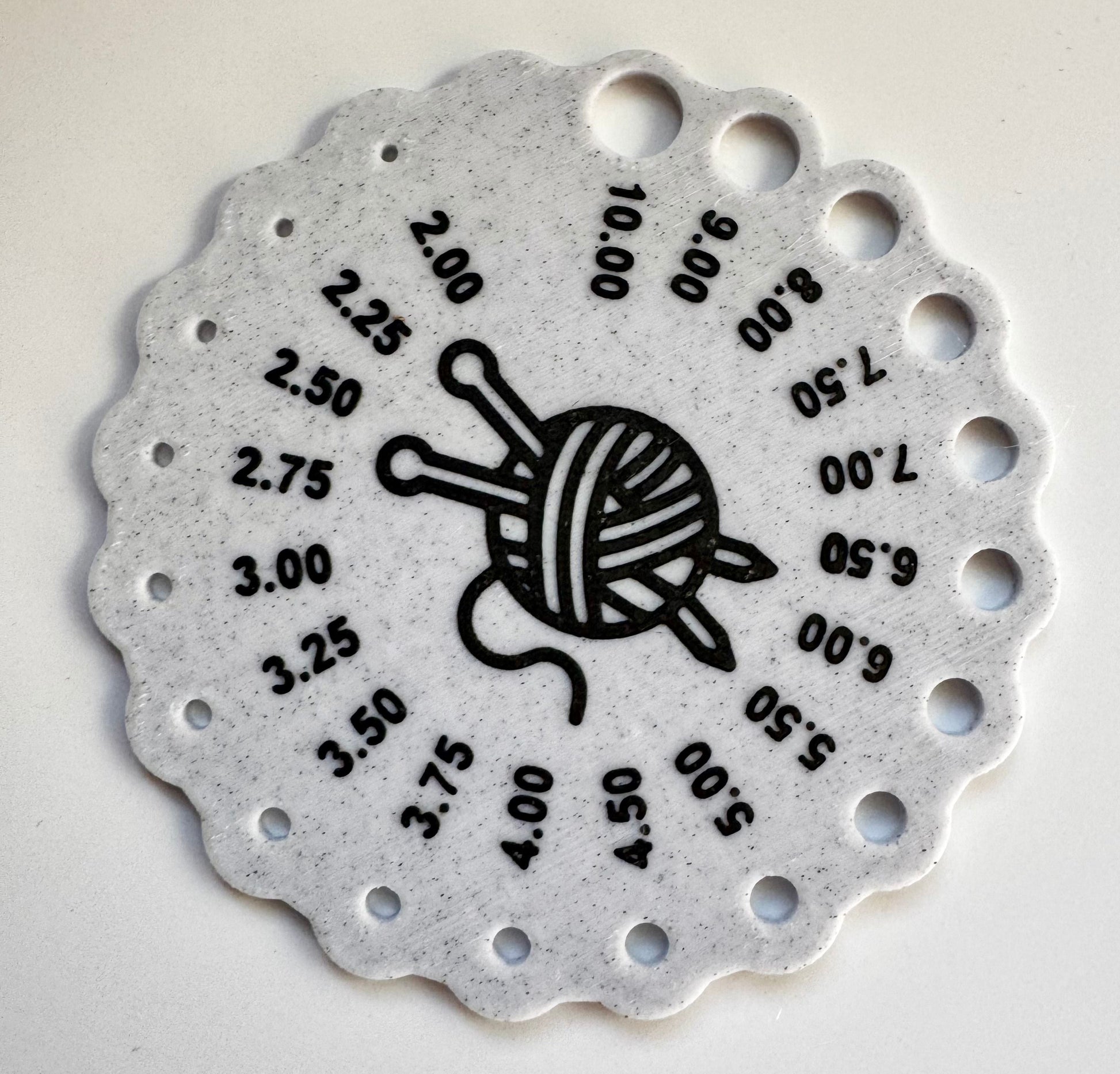 Knitting Needle Gauge Card | Measure Needles with Ease