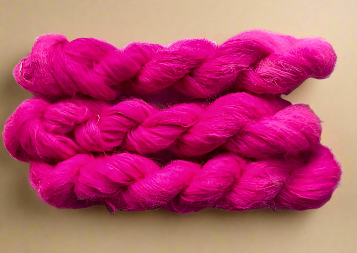 Fluffy Suri Alpaca silk mini hanks
