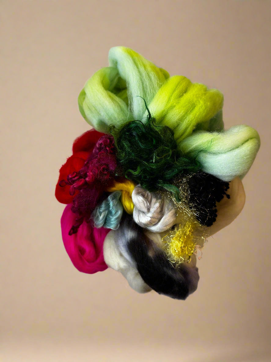 Fiber Mix-in Variety Box | Unique Textures for Spinning & Felting