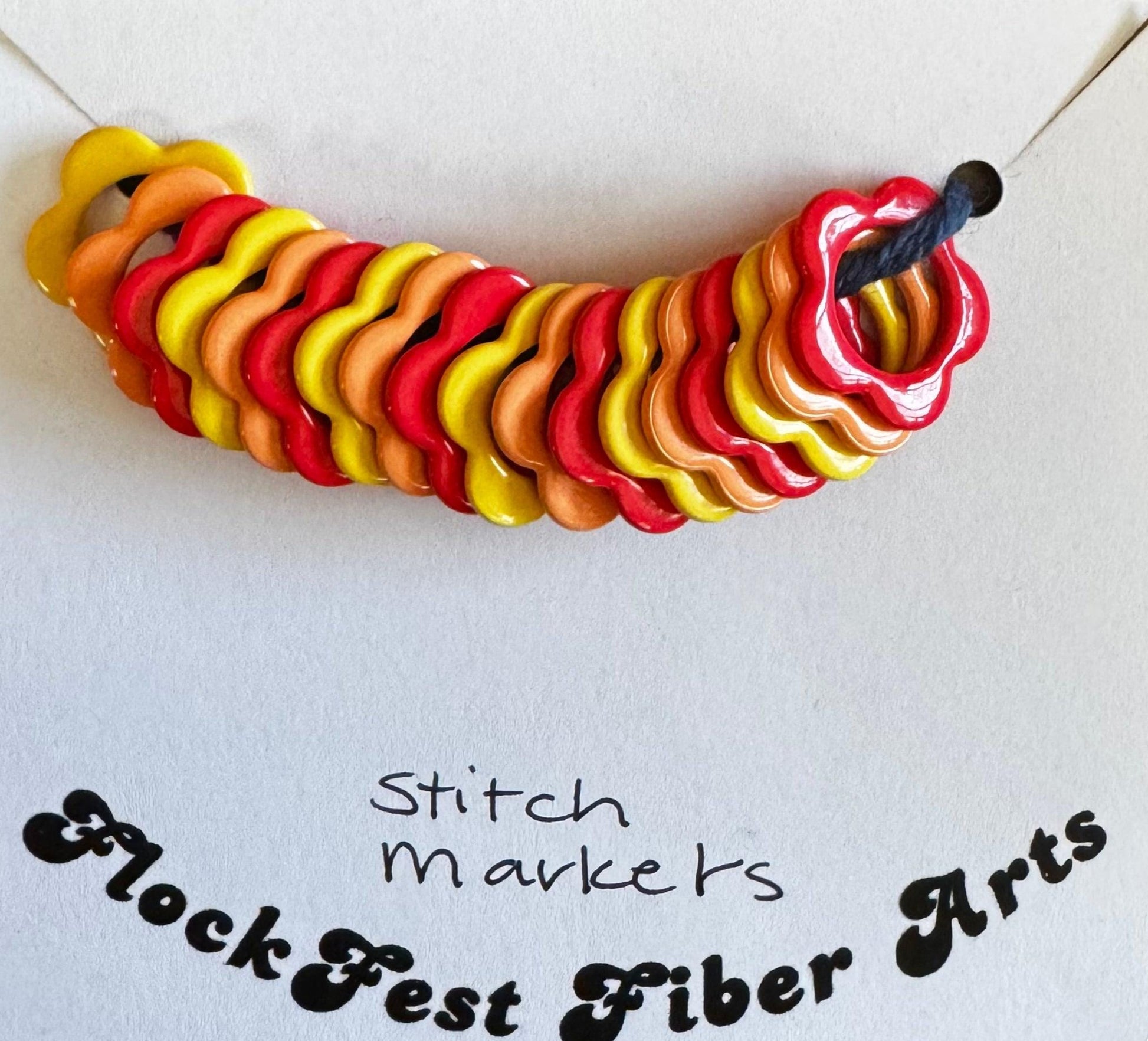 Flower stitch markers
