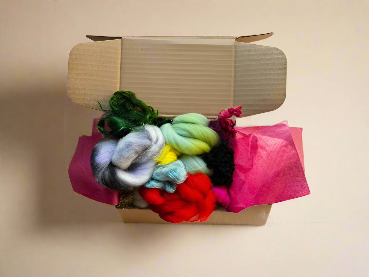 Fiber Mix-in Variety Box | Unique Textures for Spinning & Felting