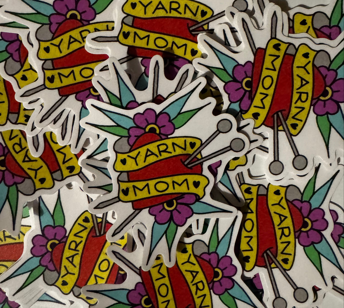 Yarn Mom Sticker | Cute Vinyl Decal for Knitters & Crocheters