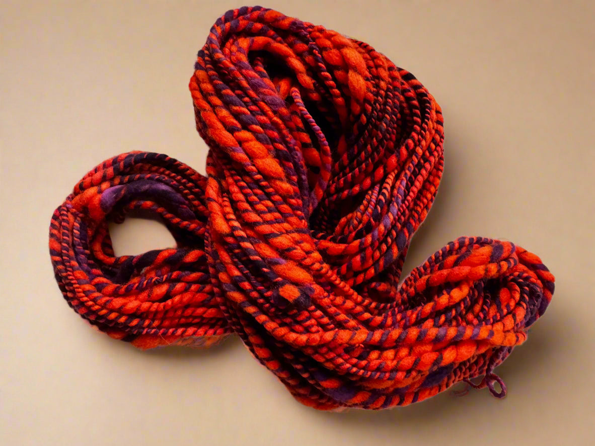 Hand Spun Dropout Yarn | Aran Weight Rambouillet