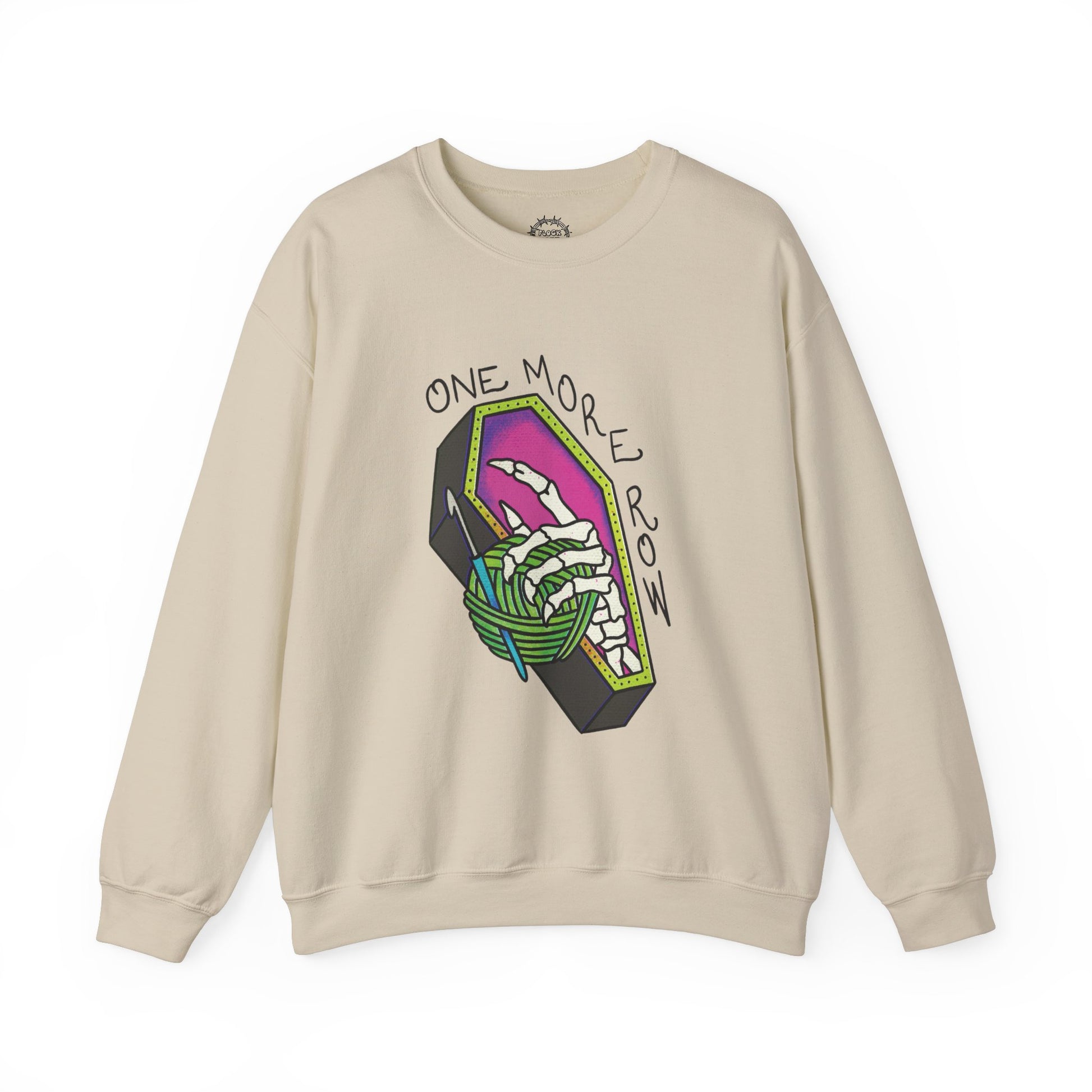 One More Row Crewneck | Cozy Sweatshirt for Yarn Lovers