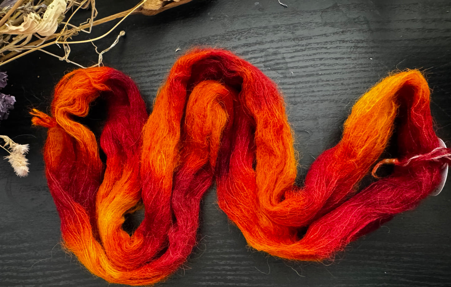 Fluffy Suri Alpaca silk mini hanks