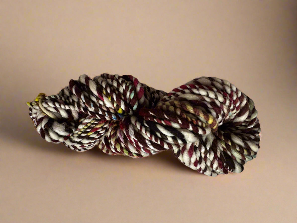 Hand Spun Glacial Tairn Yarn | Aran Weight Luxury Blend