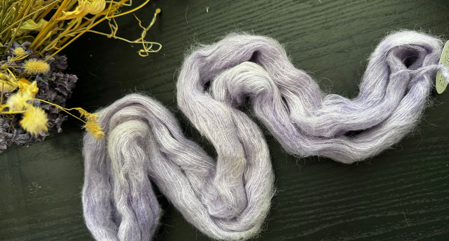 Fluffy Suri Alpaca silk mini hanks