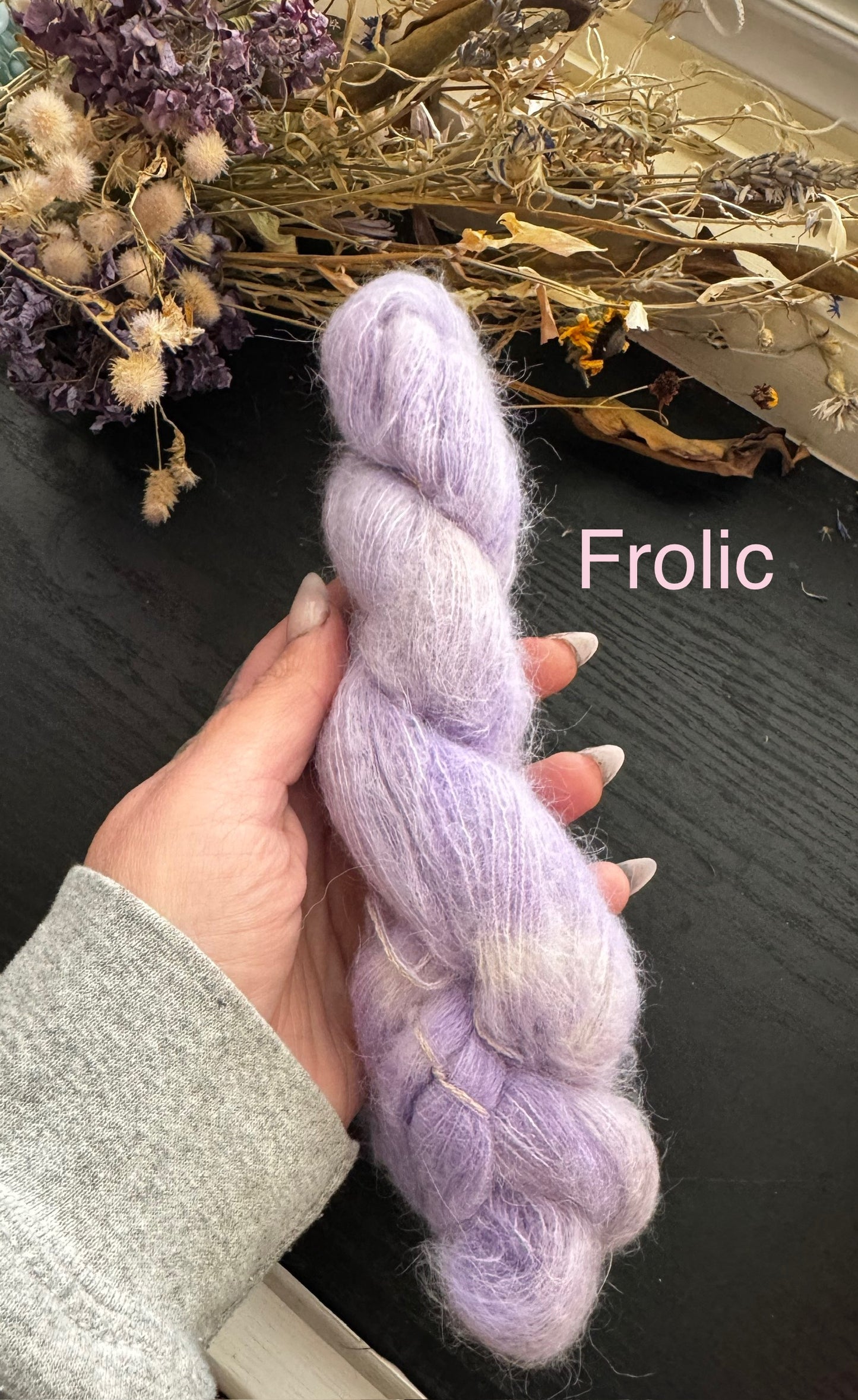 Fluffy Suri Alpaca silk mini hanks