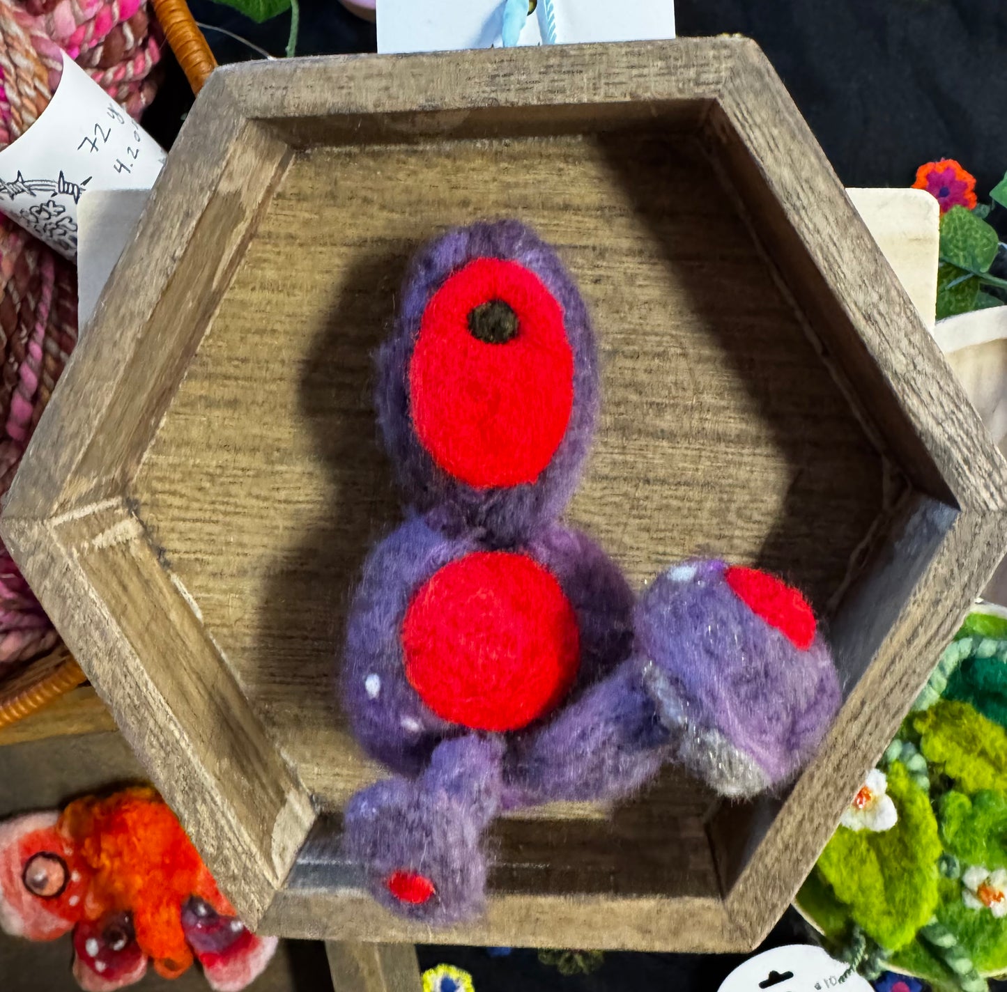 Needle felted alien