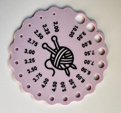 Knitting Needle Gauge Card | Measure Needles with Ease