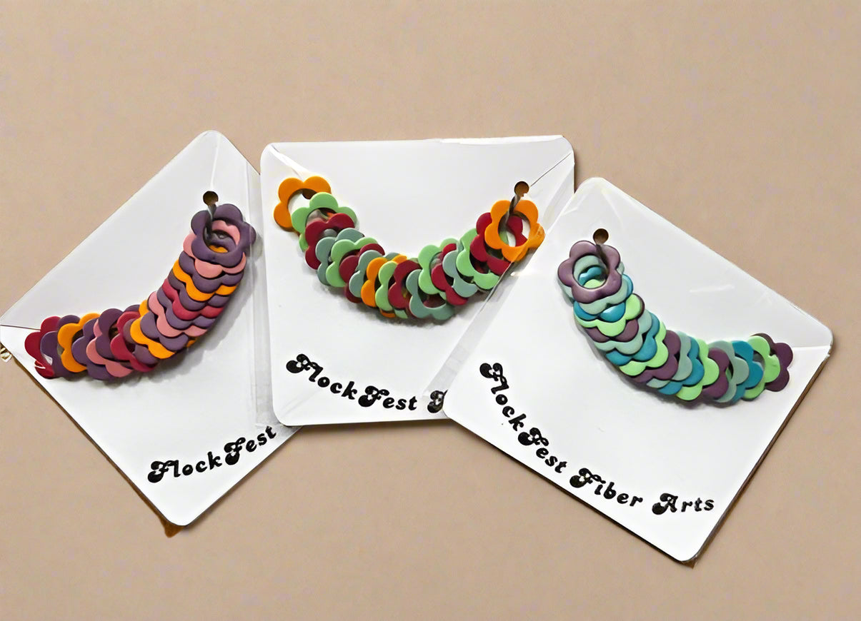 Flower stitch markers