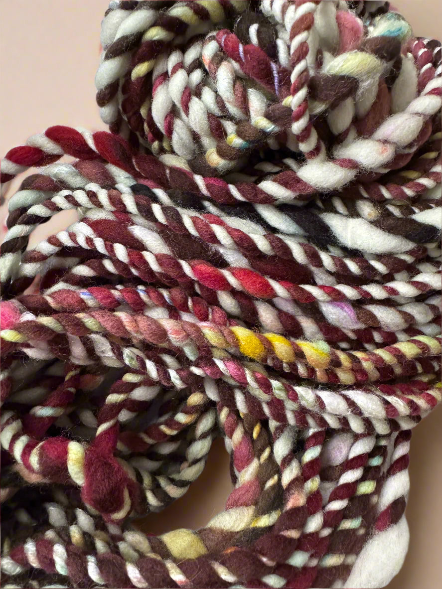 Hand Spun Glacial Tairn Yarn | Aran Weight Luxury Blend