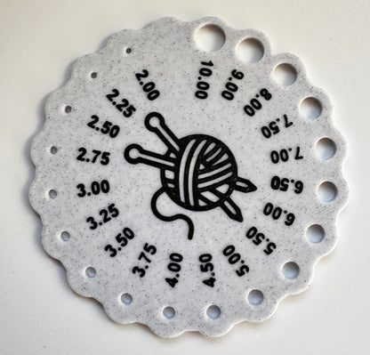 Knitting Needle Gauge Card | Measure Needles with Ease