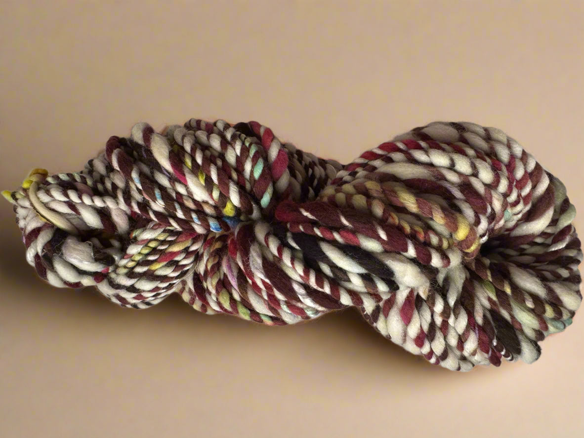 Hand Spun Glacial Tairn Yarn | Aran Weight Luxury Blend
