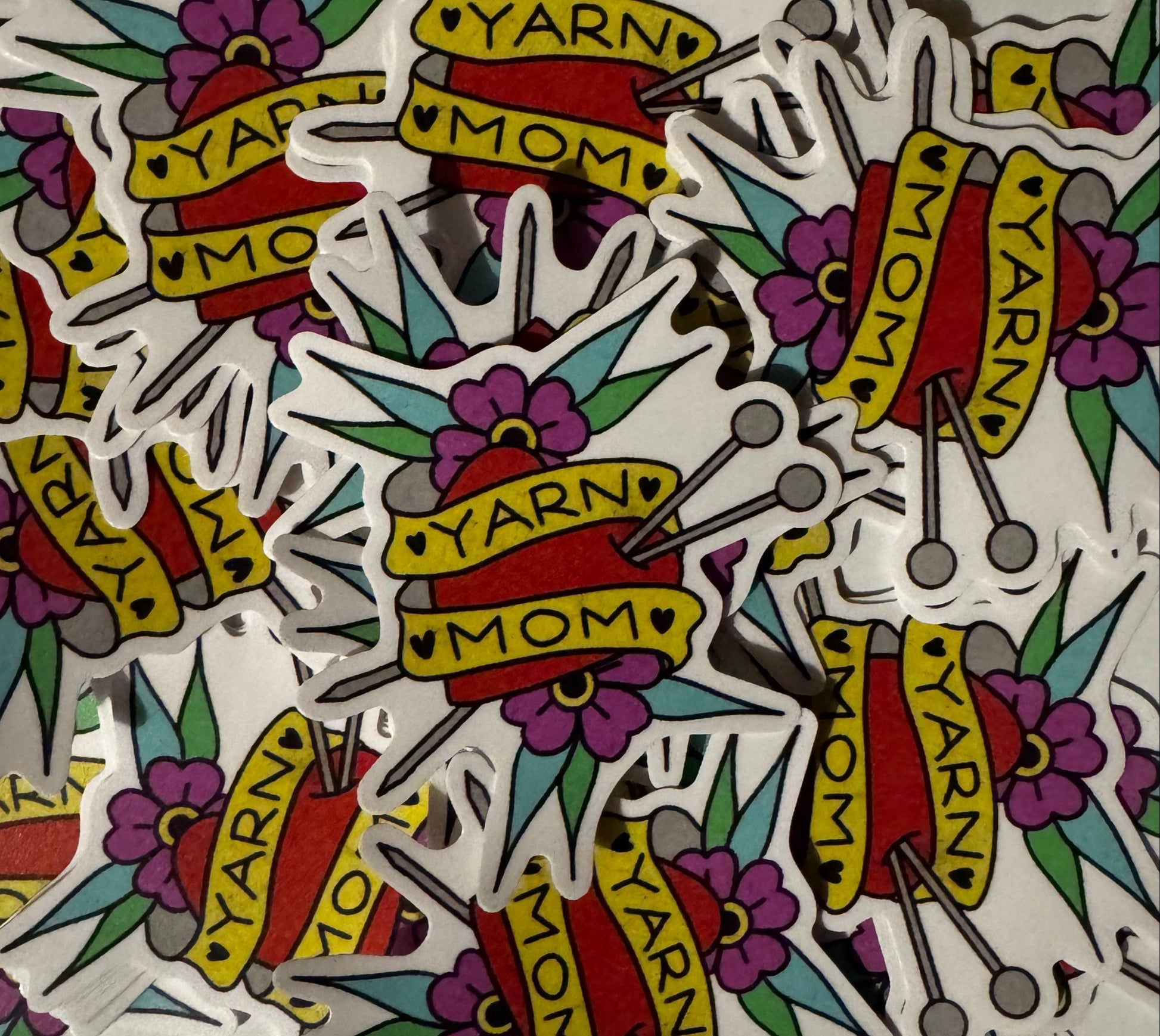 Yarn Mom Sticker | Cute Vinyl Decal for Knitters & Crocheters