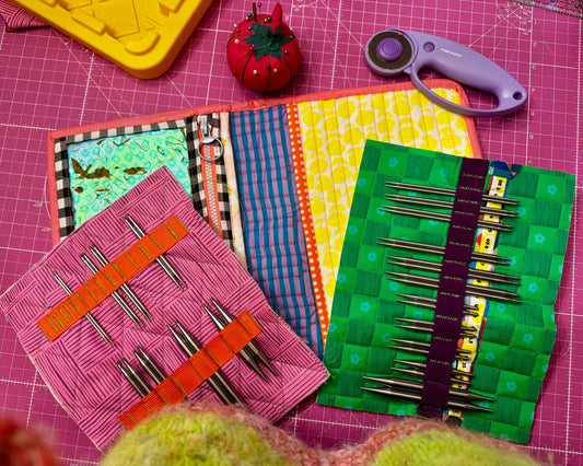 Handmade interchangeable knitting needle case US size 000-15 for Chiaogoo or similar
