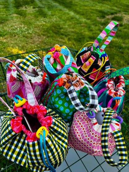 Made 2 order* Handmade quilted knitting or crochet project bag and yarn bowl