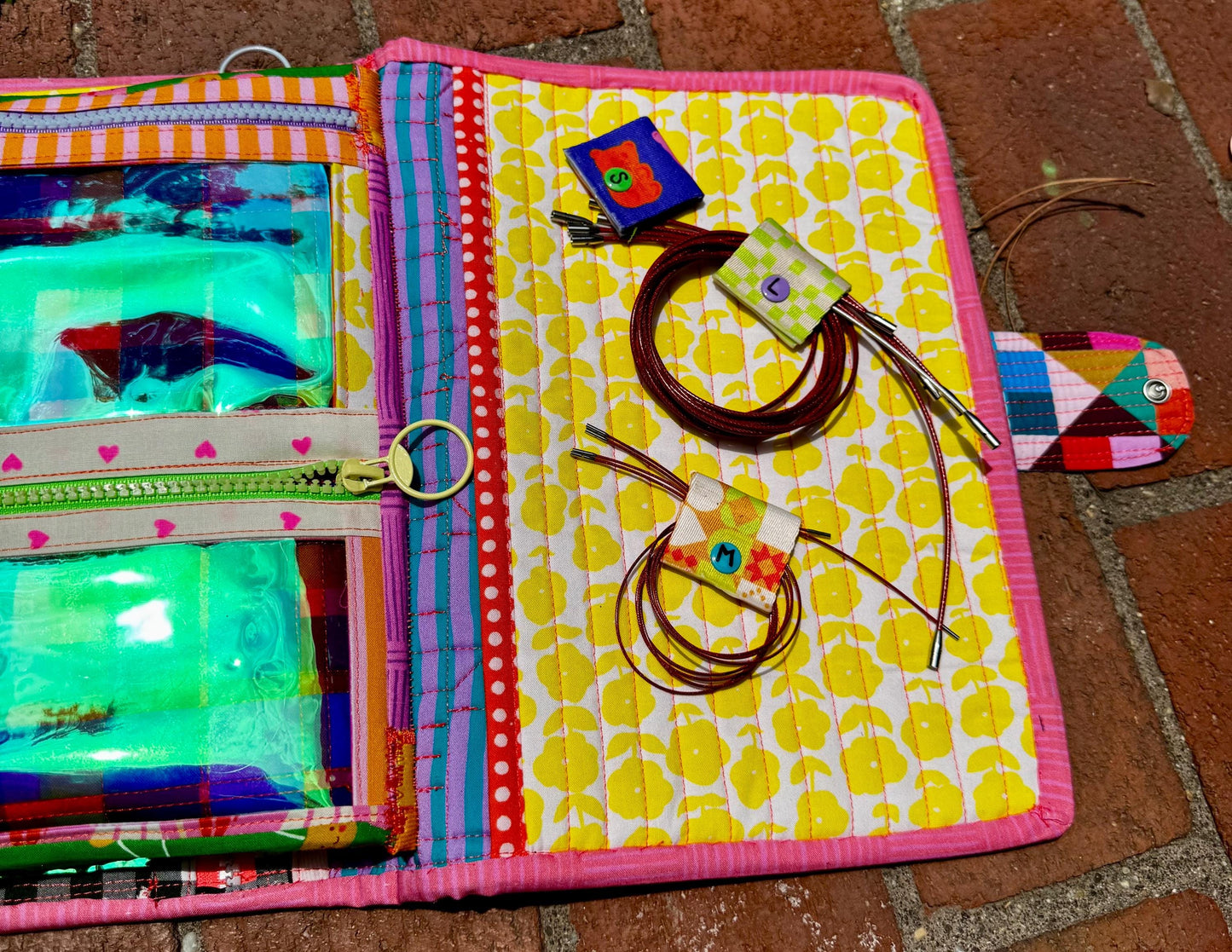 Handmade interchangeable knitting needle case US size 000-15 for Chiaogoo or similar