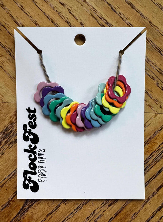 Flower stitch markers