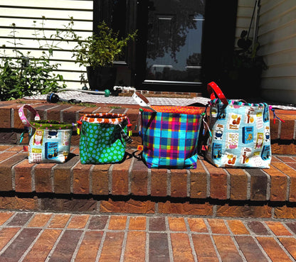 Made 2 order* Handmade quilted knitting or crochet project bag and yarn bowl