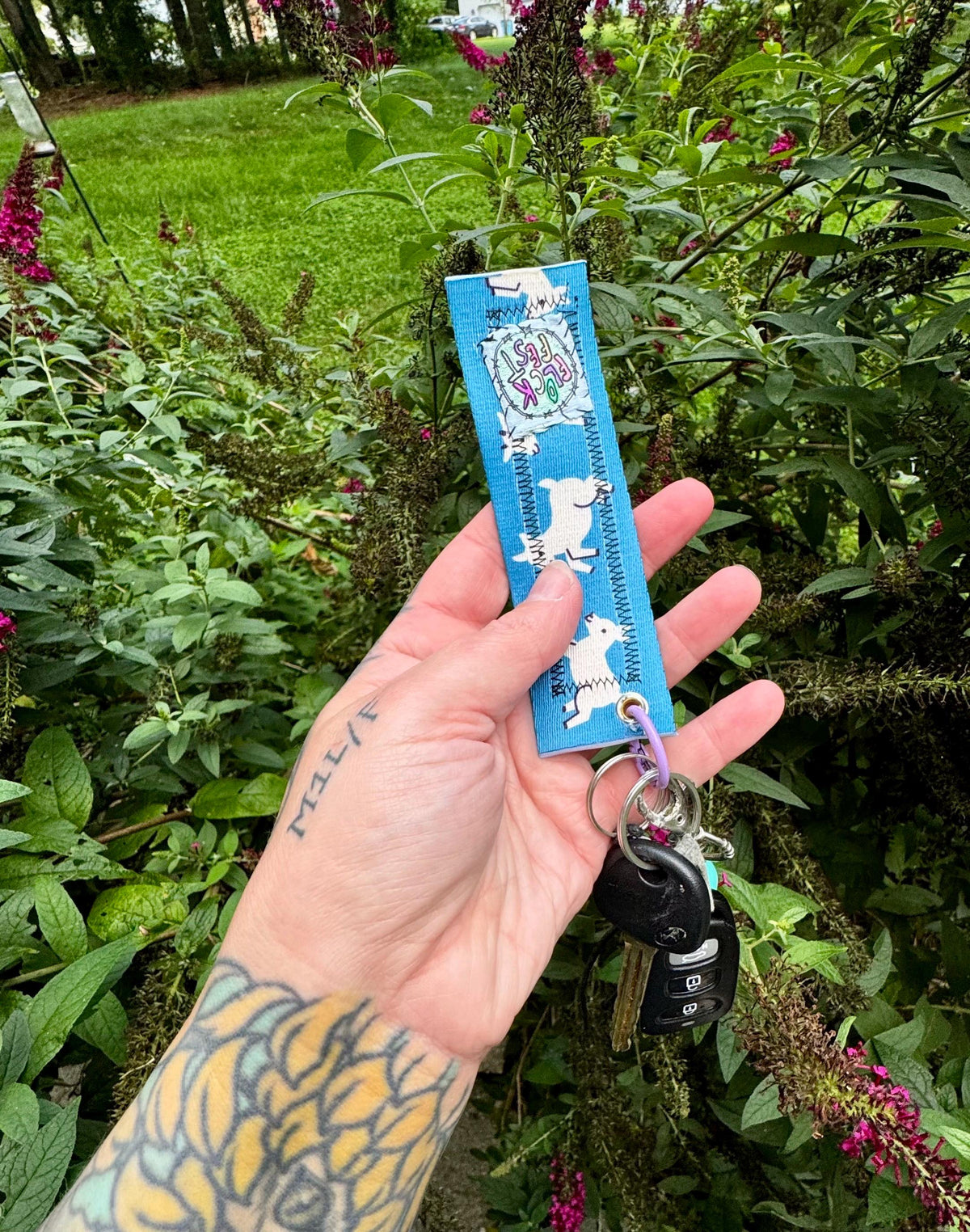 Knitting and crochet keychain or bag charm